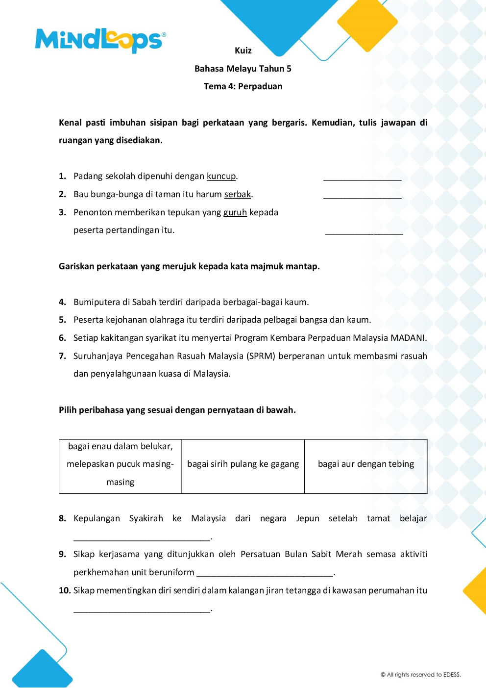 Tema 4 - Perpaduan