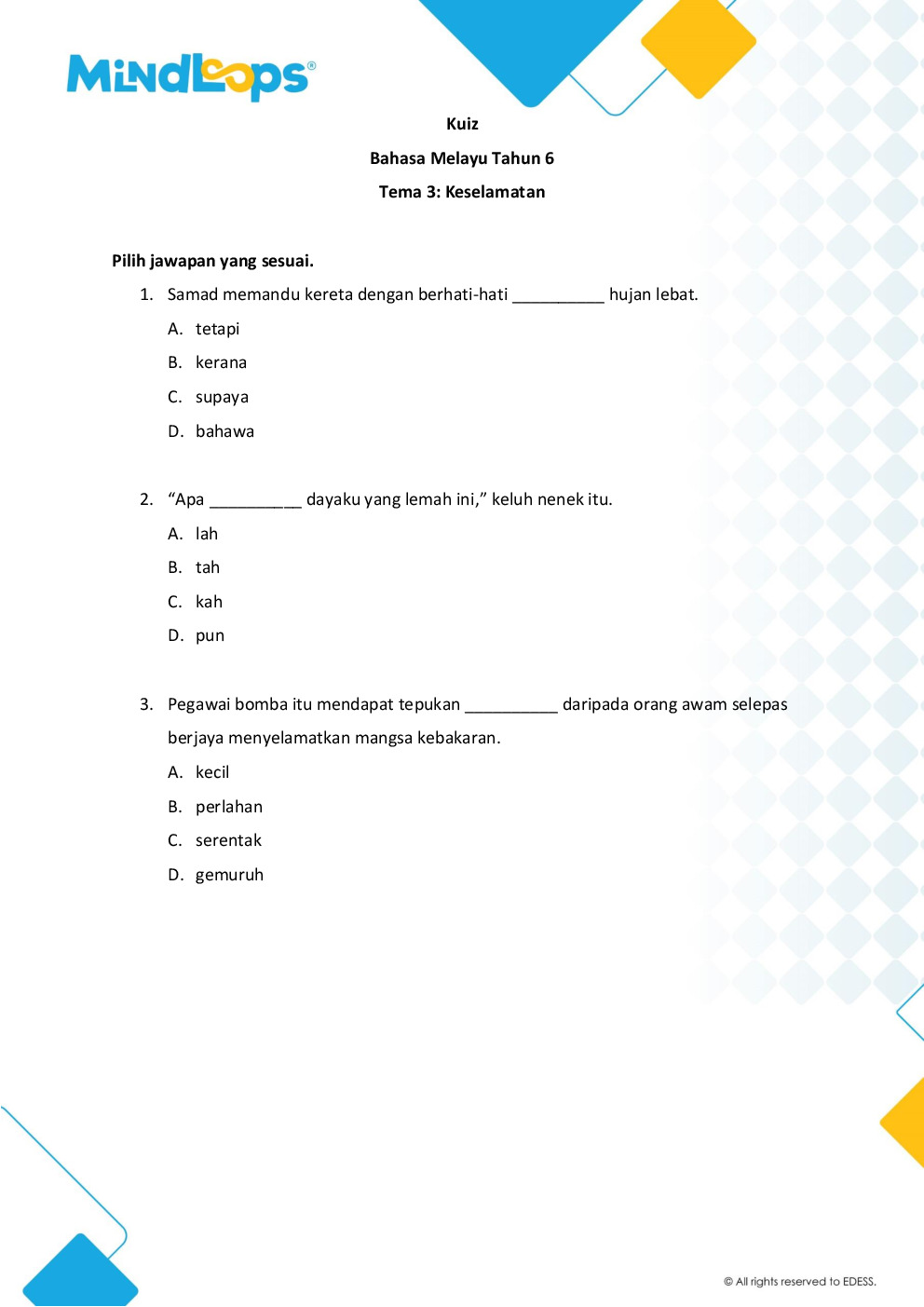 Tema 3 - Keselamatan