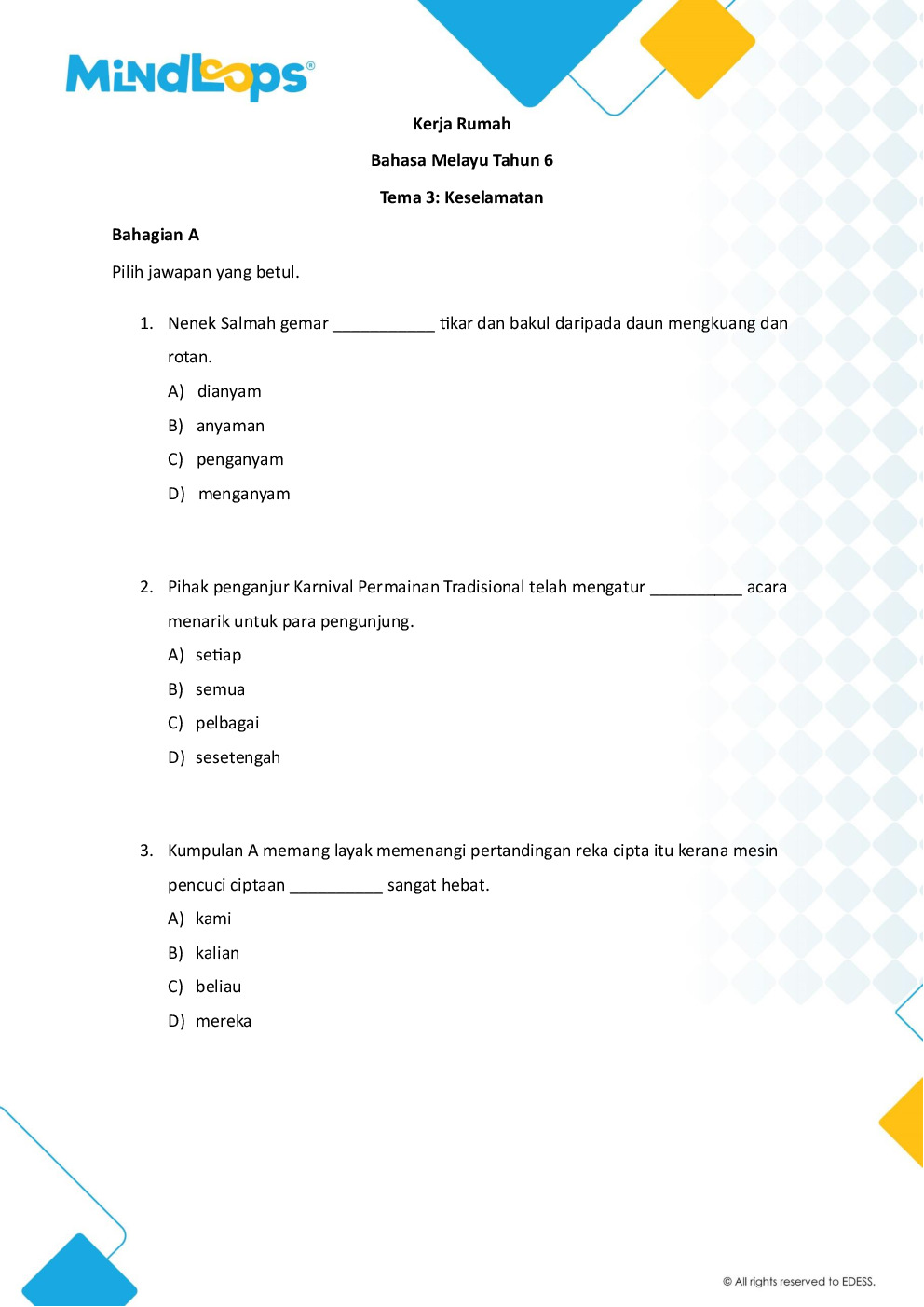Tema 3 - Keselamatan