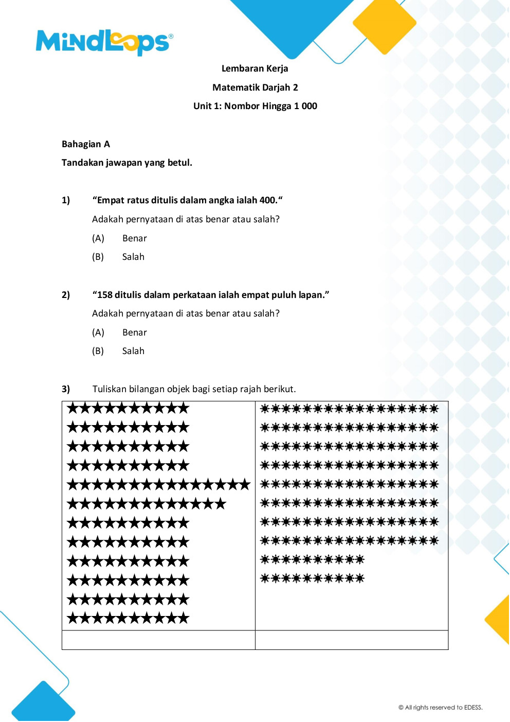 Topik 1 - Nombor Hingga 1000