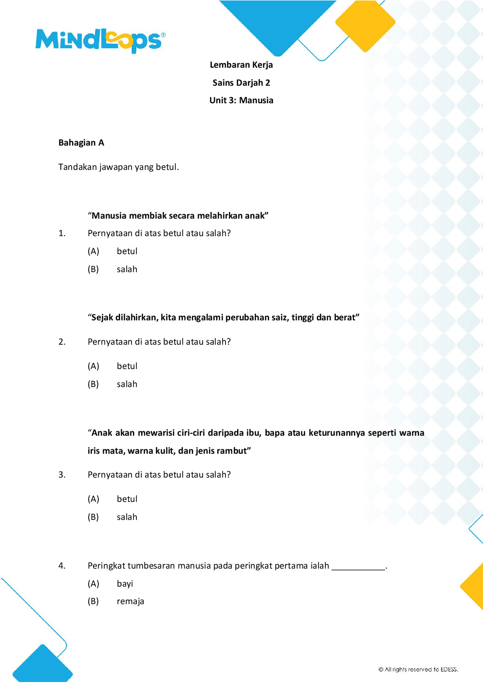 Unit 3 - Manusia