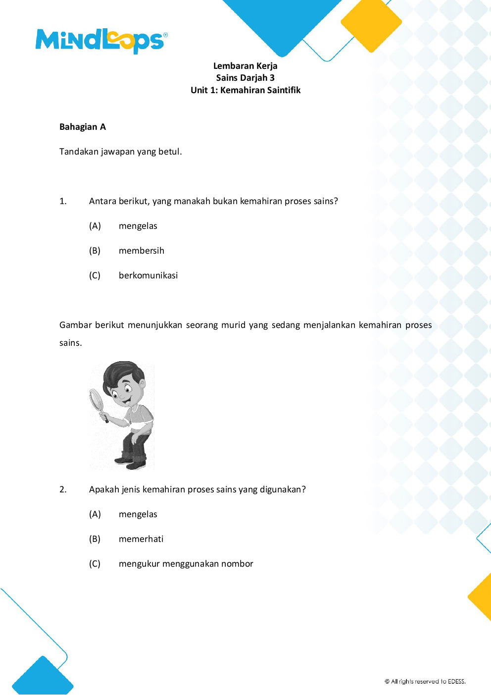 Unit 1 - Kemahiran Saintifik