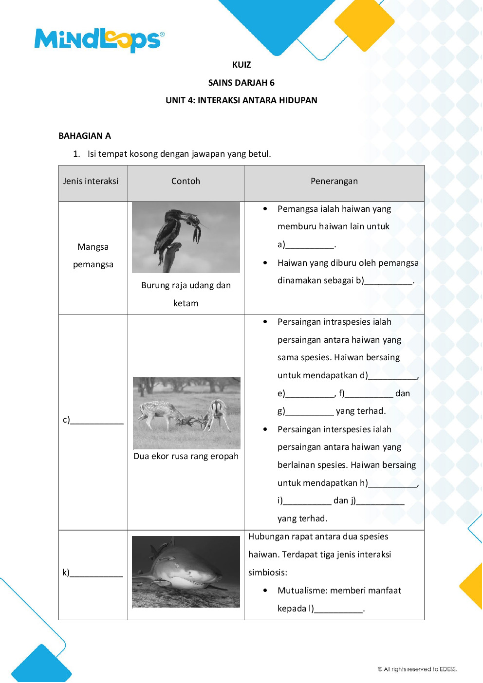 Unit 4 - Interaksi antara hidupan