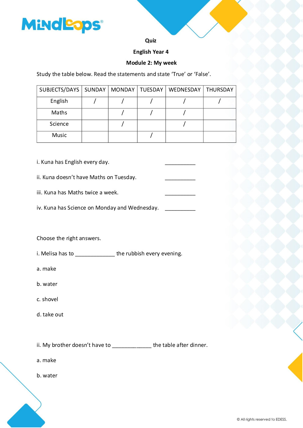 Module 2 - My Week