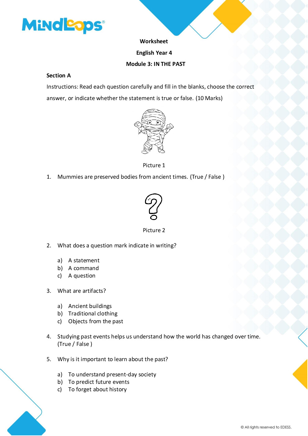 Module 3 - In the past