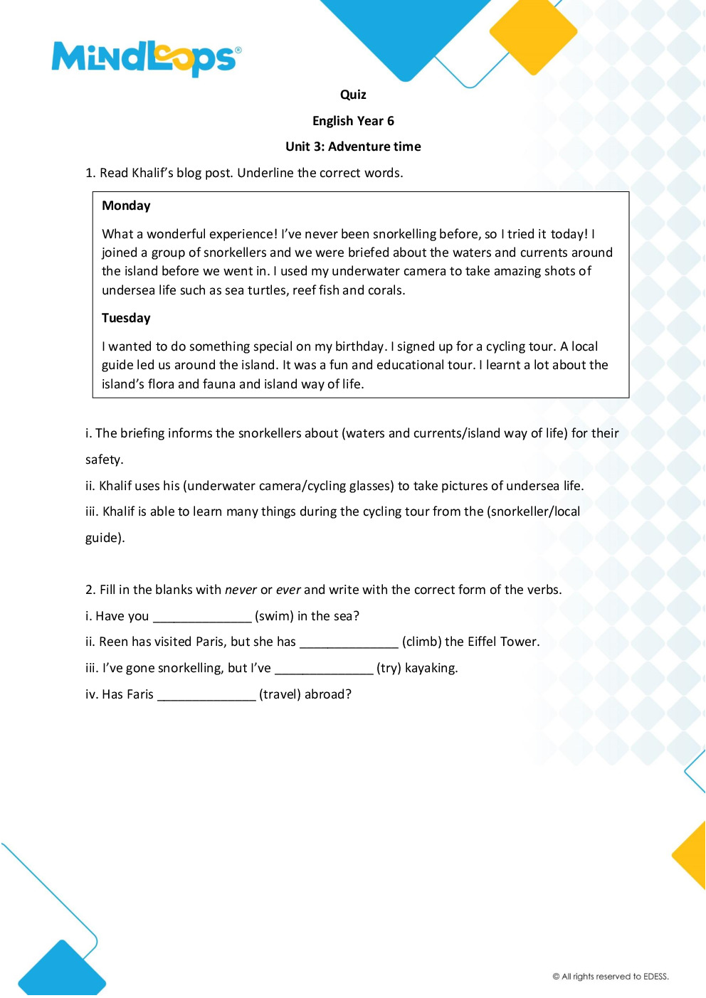 Unit 3 - Adventure Time