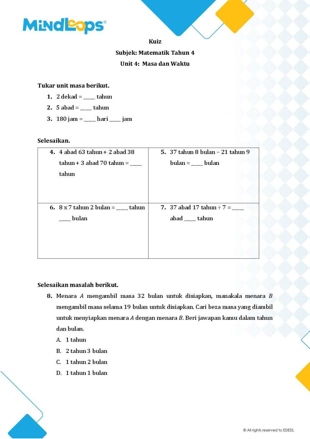 Topik 4 - Masa dan waktu