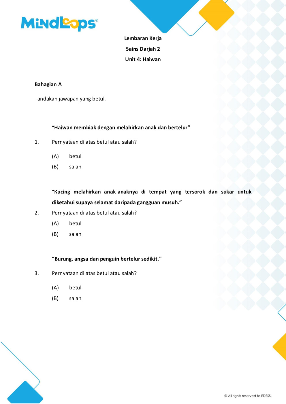 Unit 4 - Haiwan