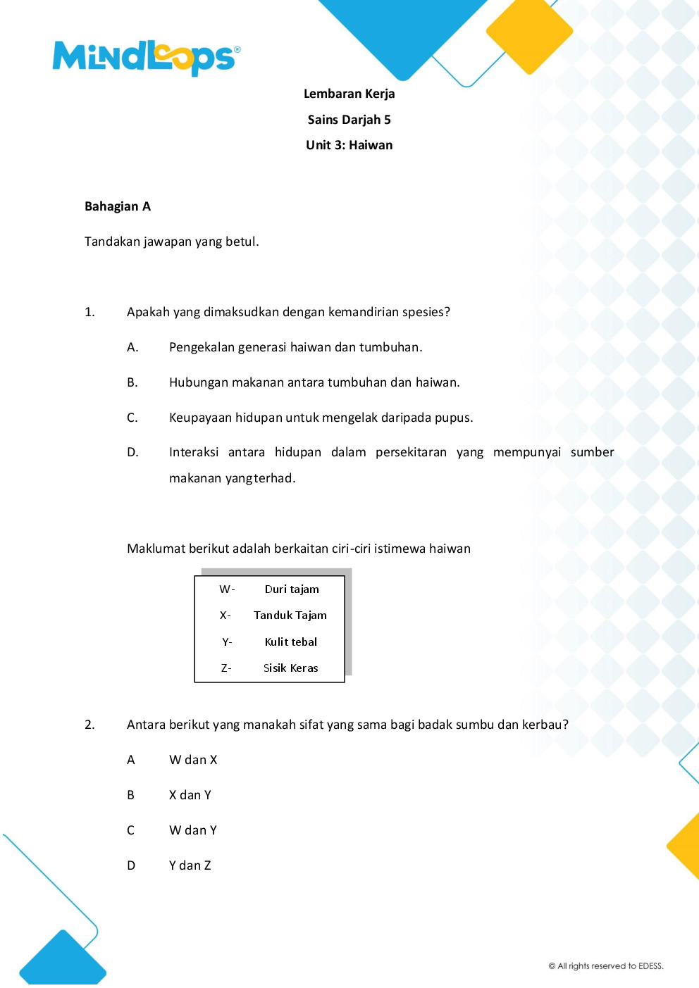Unit 3 - Haiwan