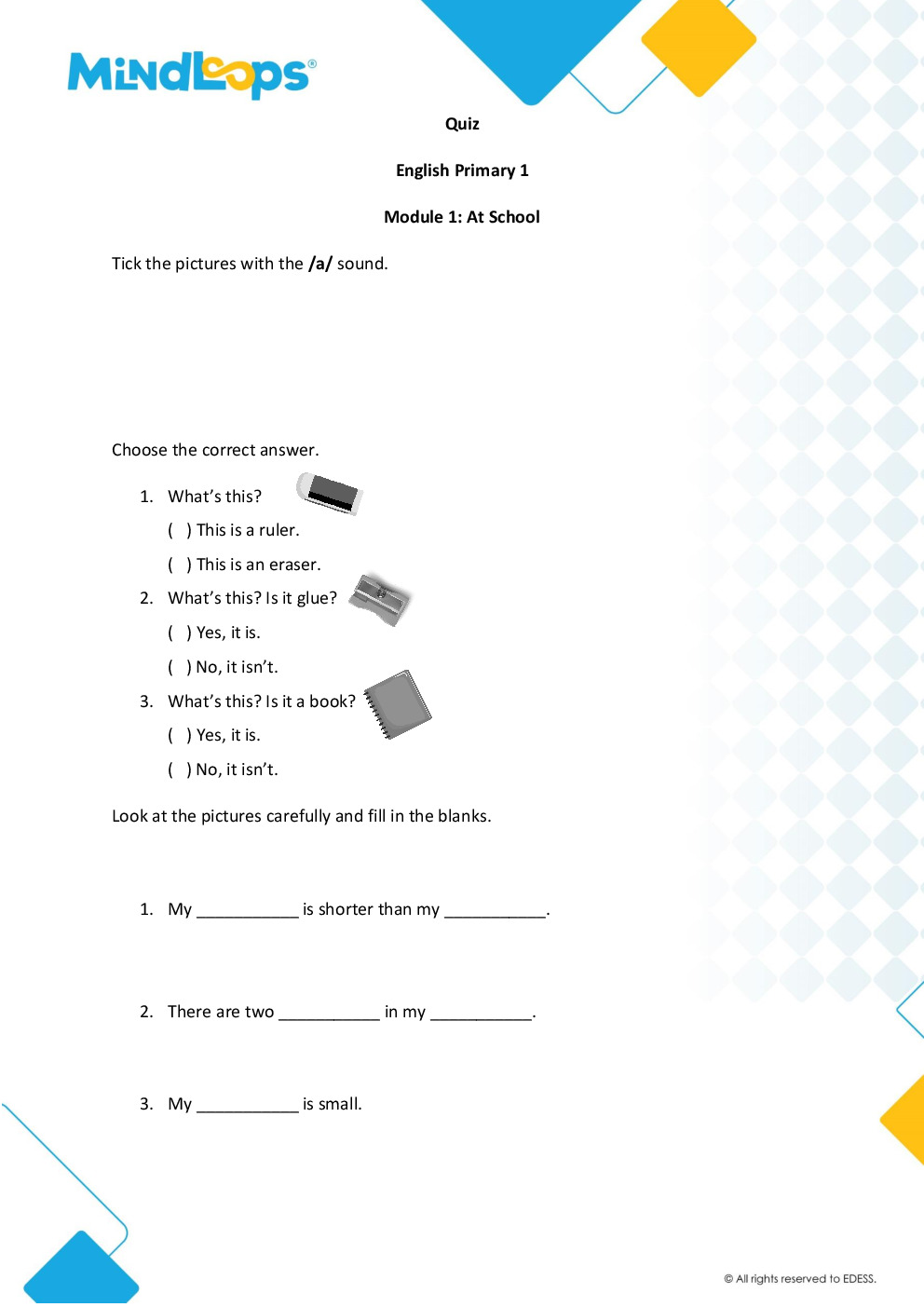 Module 1 - At School