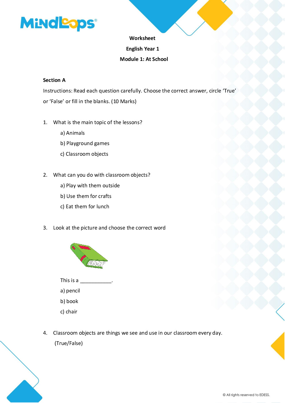 Module 1 - At School